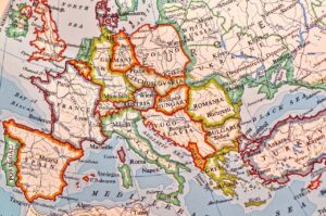 Europa auf der landkarte