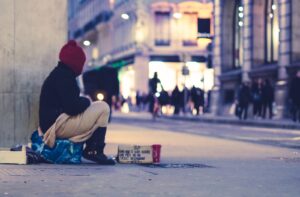 ein Obdachloser