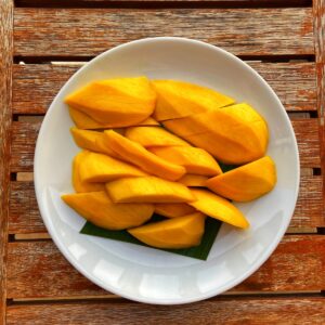 Wie schneidet man eine Mango?