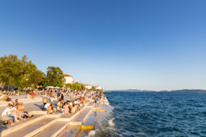 Die Meeresorgel an der Adriatischen Küste von Zadar, Kroatien