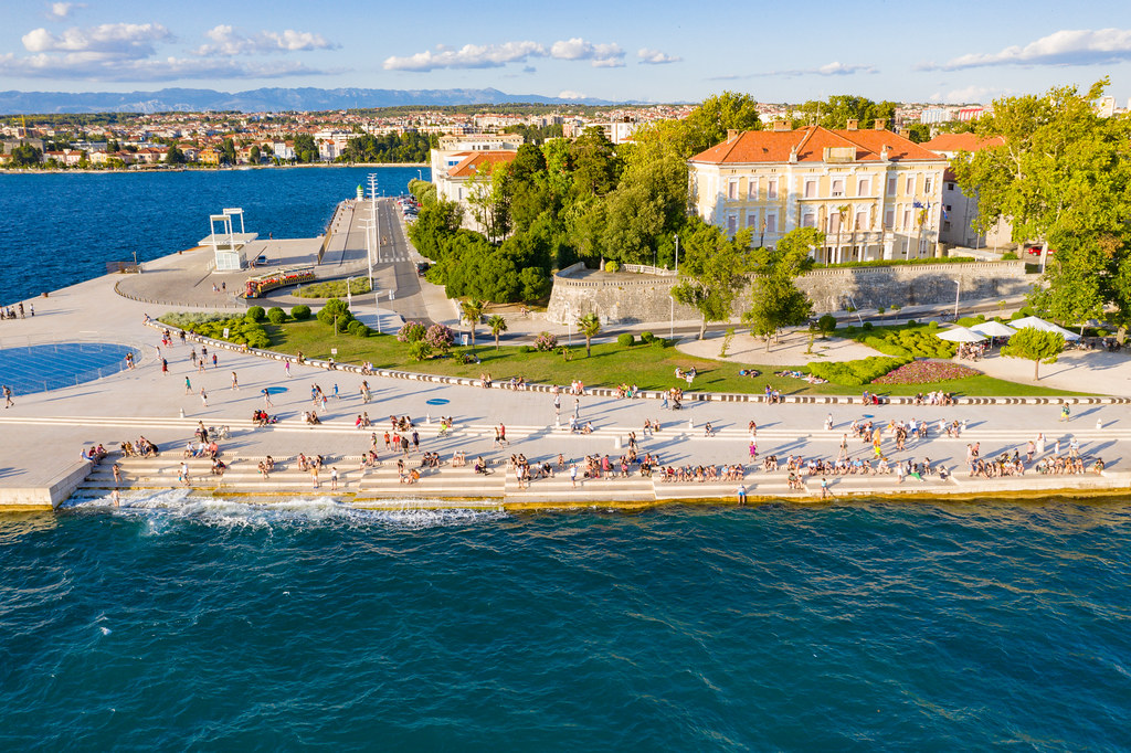 Die Meeresorgel in Zadar, Kroatien